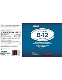 GNC Vitamina B-12 1000 mcg – Cherry
