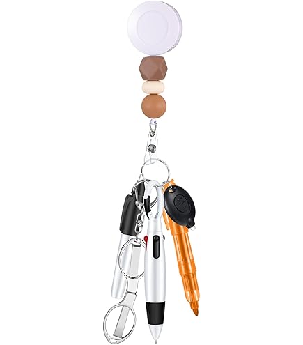 Nurse Pen Set With Badge Reel - Retractable Ballpoint, Marker, Highlighter & Scissors | Medical Office Supplies