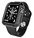 Apple Watch Case 42MM, SGM (TM) Flexible Silicon Armor Full Body Case Cover For Apple Watch 42MM (For 42 MM Apple Watch Only) (Black)