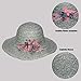 Womens Reversible Straw Sun Hat Summer Outdoor Wide Brim Floppy Foldable Beach Cap Grey