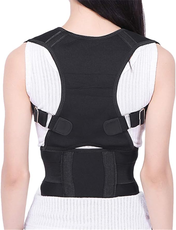 DSFEOIGY Haltungskorrektor Gürtel - Unsichtbarer Buckel-Korrektor Schwarz