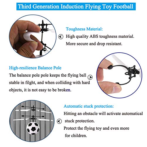 Flying Ball, Kids Toys Hand Control Helicopter Mini Infrared Induction Drone Magic RC Flying Toys with Shinning LED Lights Fun Gadgets for Boys Girls Kids Teenagers Men Women - Thumbnail 3