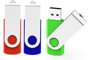USB Stick, Aiibe 3 Pack 8GB USB Flash Drive Memory Stick Thumb Drive 8GB USB Drives 2.0 with Lanyards (3PCS, Red/Blue/Green)
