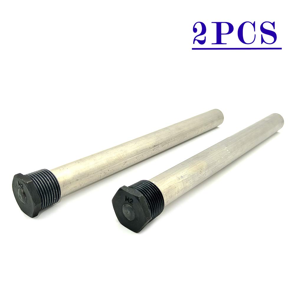 RV Anode Rod 2 Pack Magnesium Water Heater Tank Protection，9.25’’ Long