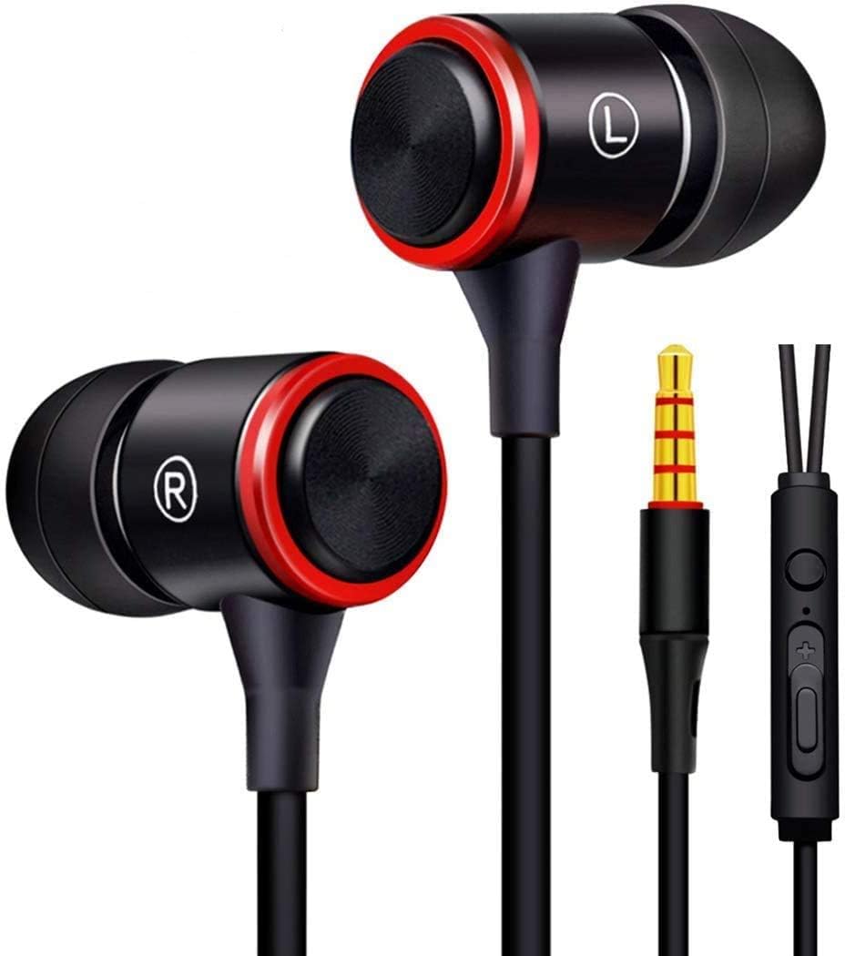 Stereo in-Ear Earphone, 3.5mm Wired Earpiece for Cellphone or MP3 Player