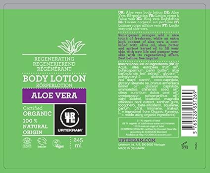 urtekram aloe vera body lotion