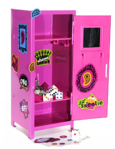 Girl talk pink mini locker with magnets and 5 bonus dic…