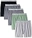 Fruit of the Loom Men's Exposed Waistband Knit Boxer (5 Pack), Assorted, Medium