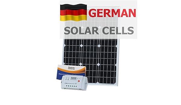 60 W 12 V Photonic Universe kit de carga solar con 10 A mando y 5 ...