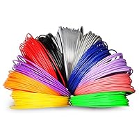 Soyan 3D Pen Filament Refill Pack, 12 Colors, 393.6 Feet, 1.75mm PLA