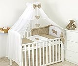 DE LUJO cuna bebé/CAMA CON DOSEL cortina-BIG485cm + SOPORTE - Beige De Topos