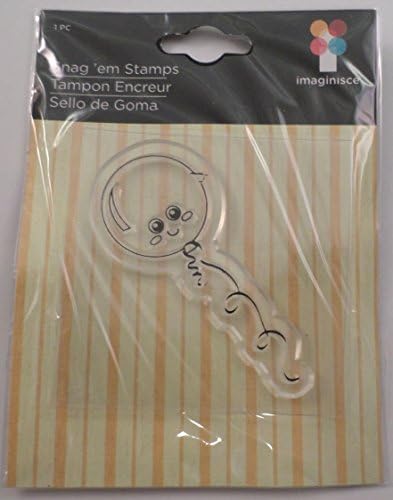 Imaginisce Smile Face Birthday Party Balloon Clear Cling Rubber Stamp