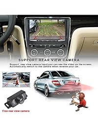 NVGOTEV Dual Din Car GPS estéreo para automóvil, VW, Mirror Link, GPS, USB SD, FM AM RDS, Bluetooth, SWC (sistema Android 8.1 + cámara de visión trasera)