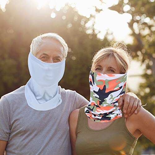 8 Pieces Summer UV Protection Face Mask Neck Gaiters Freezer Face Mask Bandana, 8 Colors (Color 1)