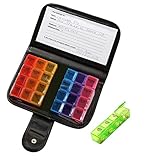 Weekly Pill Organizer - 7 Day Rainbow Pill Box With Travel Case by Juvale