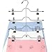 Richards Homewares Black 8 Clips Slack Rack 4 Tier Trouser/Skirt Chrome & Black Vinyl Hanger (3-Pack), (SYNCHKG124206)