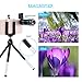 Cell Phone Camera Lens Kit, GLISTENY 6 in 1 HD 12X Zoom Telephoto Lens+ Fisheye+ Wide Angle+ Macro Lens+ Retractable Tripod+ Remote Shutter for IPhoneX, 8, 7, 6s, 6s Plus& Samsung &Smartphone
