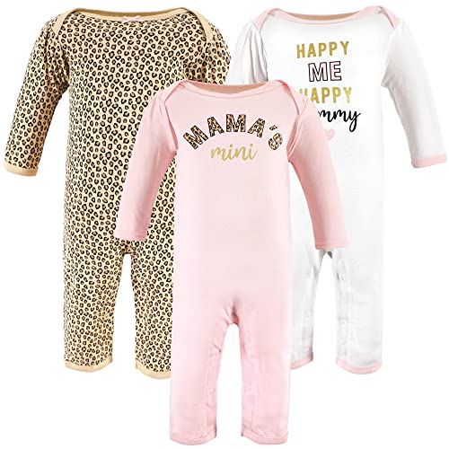 Hudson Baby Unisex baby Cotton Coveralls, Leopard