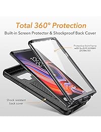 YOUMAKER - Funda con función atril para Samsung Galaxy Note 9 (2018) de 6,4 pulgadas (con protector de pantalla integrado)