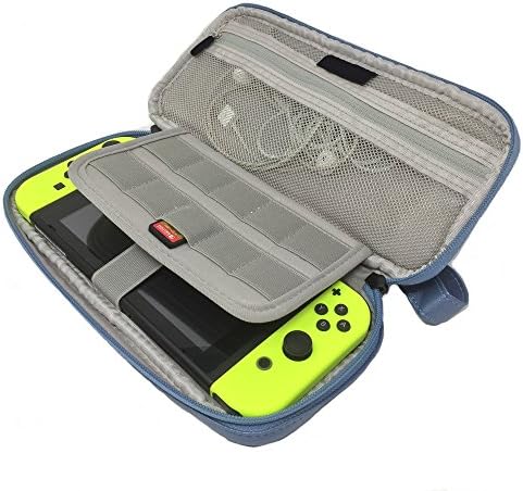 EWH Nintendo Switch Portable Case with Built-in Card Holder for Nintendo Switch, Blue