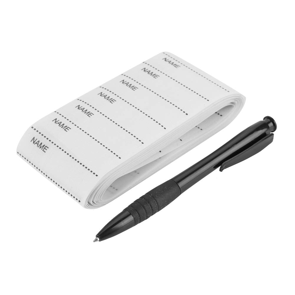 Fydun Woven Custom Clothing Label 200Pcs Name Label White Sewing Woven Custom Clothing Cutting Free Writable for Clothes