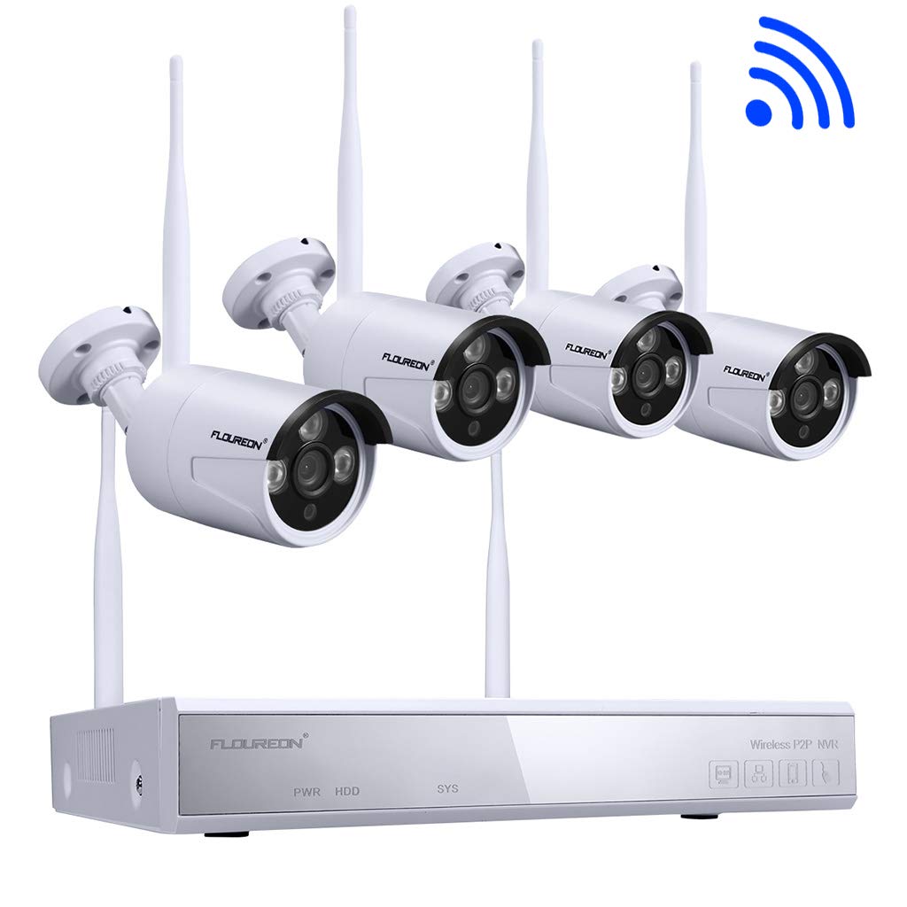 FLOUREON Kit de Surveillance sans Fils 1080P Caméra de