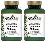 Swanson Premium Cinnamon Gymnema Mulberry Complex -- 2 Bottles each of 120 Capsules