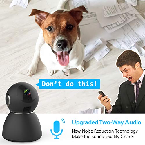 25fps 1080P HDR WiFi Security Camera Indoor, Ctronics IP Security Camera with Upgraded Night Vision, Motion & Sound Detection, Two-Way Audio, 355°Angle for Baby, Pet, Home Surveillance - Thumbnail 5