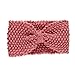 Voberry®Lady's Lovely Winter Crochet Flower Bow Knitted Winter Warmer Head wrap Hair accessories (Pink)