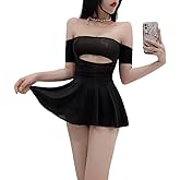 SINROYEE Women's Sexy Cosplay Lingerie Silk Nightgown Dress High split Cheongsam Dress