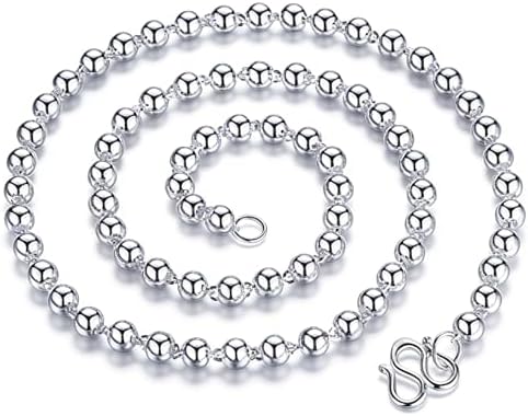 ISAAC WESTMAN Black Onyx Bead Necklace For Men, 8mm Black Onyx