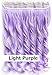ISSIKI JAPAN 24” Vivrant color ombre Wavy Clip in Synthetic Hair Extensions Hair pieces for Women 5 Clips ,4.4oz/pcs (Light purple)