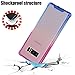 BAISRKE Galaxy Note 8 Case, Shock-Absorption TPU Soft Edge Bumper Anti-Scratch Rigid Slim Protective Cases Hard Plastic Back Cover for Samsung Galaxy Note 8 - Blue Purple Gradient