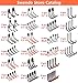Yisunnan Heavy Duty Garage Storage Utility Double Hooks,Extended Wall Mount Tool Holder Organizer for Ladders,Bike,Chair (4 Pack Black 7.5