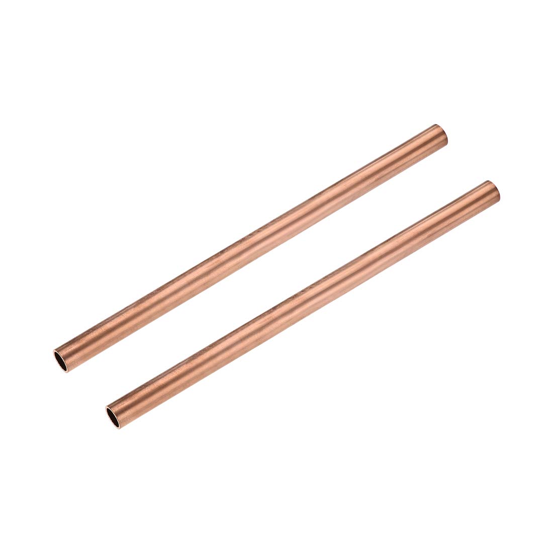sourcing map Copper Round Tube, 11mm OD 1mm Wall Thickness 200mm Length Straight Pipe Tubing 2 Pcs
