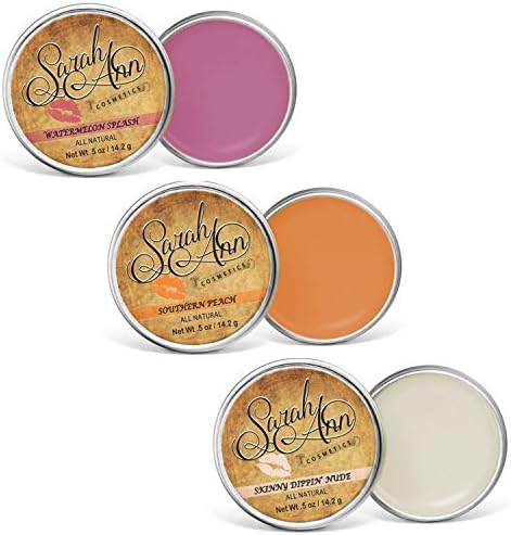 All Natural Peach, Watermelon, and Honey Mint 3 Pack Lip Balm