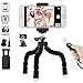 LXZDL iPhone Tripod Phone Tripod, Mini Cell Phone Tripod Camera Stand Holder and Universal Clip for iPhone Stand with Bluetooth Remote and Universal Phone Mount for iOS Android Smartphone Video Tripod