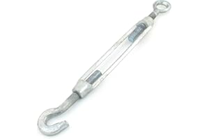 Aexit Silver Tone Rigging Metal 16.1" Long Hook to Eye Die Turnbuckles Casting Turnbuckle