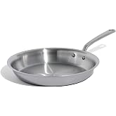 Made In Cookware - 12-Inch Stainless Steel Frying Pan - 5 Ply Stainless Clad - Professional Cookware - Crafted in Italy - Induction Compatible