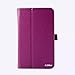 AiSMei Folio Folding Stand Case For Asus MeMo Pad 7 ME70CX ME170CX-A1-BK 7-Inch ASUS ZenUI ME70CX Tablet Case + Stylus + Film - Purple