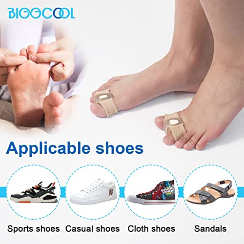 BIGGCOOL Bunion Corrector Toe Separators for Overlapping Toes, 2 Loops Toe Spacers For Feet Women and Men(2 PCS Toe Corrector + 4 PCS Shims)
