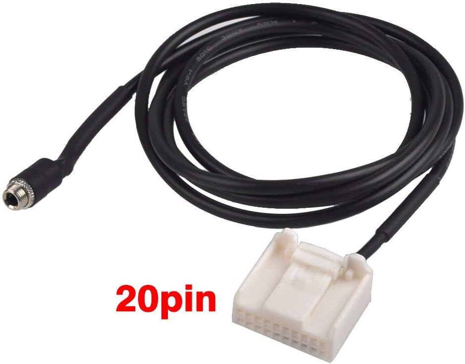 FIOLTY 3.5mm 20pin AUX o AUX Input For Camry Corolla Reiz RAV4 Highlander