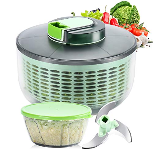 Ourokhome Large 5L Salad Spinner Onion Chopper with lid, Vegetable