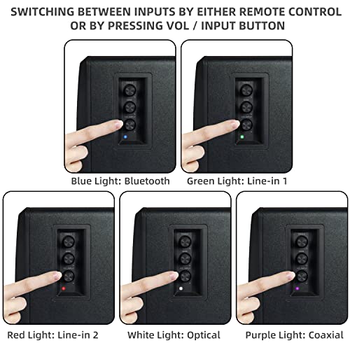 Prosonic BT30 Active Powered Bluetooth Bookshelf Speakers, Studio Monitor, Home Theater