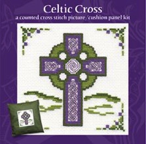 Celtic Cross Picture Cushion Panel Cross Stitch Kit