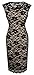 HOMEYEE Women's Floral Lace Cocktail Party Sheath Dress S09