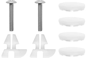 LLHHS Toilet Seat Bumpers & Bolts and Screws Hardware Pack for Kohler Toilet Seat Parts Replacement for Kohler Toilet Replacement Part 1133070 1236365 1133024 1239016(4 Rubber Bumpers & 2 Bolts and Screws)