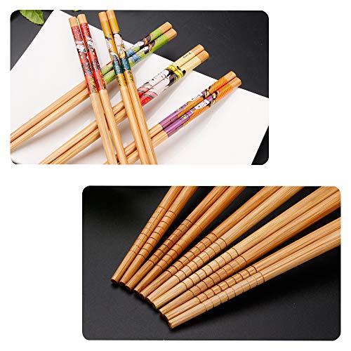 Bamboo Sushi Making Kit-2 Carbonized Bamboo sushi Rolling Mats,5 Pairs Chopsticks,1 Rice Paddle,1 Rice Spreader,1 Storage Bag-Complete Sushi Maker for Beginner-Beginner Guide PDF Included