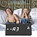Digital Alarm Clock, Micarsky Wooden Led Digital Clock for Bedrooms with 3 Alarms Setting, 3 Levels Brightness, Dual Power, Dual Time (12/24) Mode, Voice Control, Temperature and Humidity Displaying