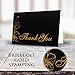 Thank You Cards Bulk Set - 100 4x6 Thank You Notes, Envelopes & Stickers, 4 Gorgeous Designs (25 of Each) Black & Gold, White & Gold, Great for Any Occasion, Wedding, Bridal & Baby Shower Graduation